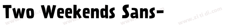 Two Weekends Sans字体转换